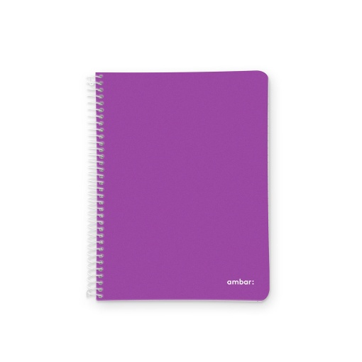 Caderno A4 Capa Plástica Espiral AMBAR School Pautado 100 folhas 70g Sortido
