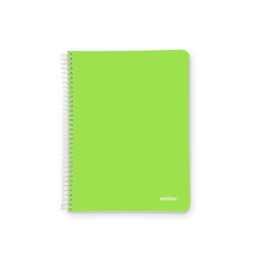 Caderno A4 Capa Plástica Espiral AMBAR School Pautado 100 folhas 70g Sortido