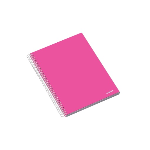 Caderno A5 Capa Dura Espiral AMBAR SCHOOL Pautado 100 folhas 70g Sortido