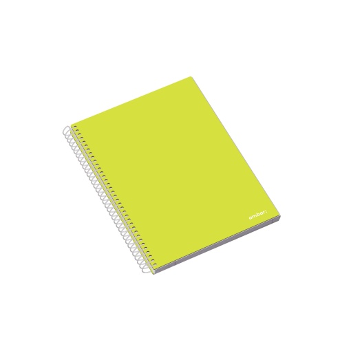 Caderno A5 Capa Dura Espiral AMBAR SCHOOL Pautado 100 folhas 70g Sortido