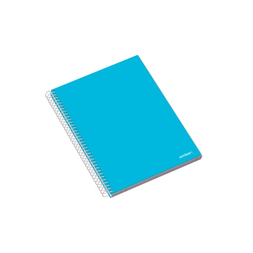 Caderno A5 Capa Dura Espiral AMBAR SCHOOL Pautado 100 folhas 70g Sortido