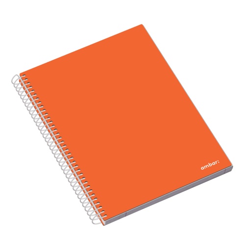 Caderno A4 Capa Dura Espiral AMBAR School Pautado 120 folhas 70g Sortido