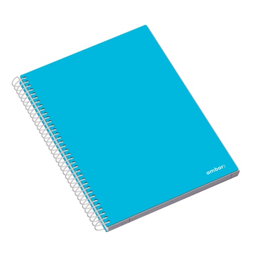 Caderno A4 Capa Dura Espiral AMBAR School Pautado 120 folhas 70g Sortido