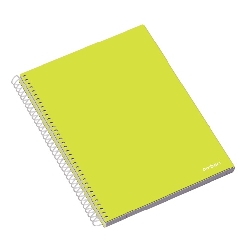 Caderno A4 Capa Dura Espiral AMBAR School Pautado 120 folhas 70g Sortido