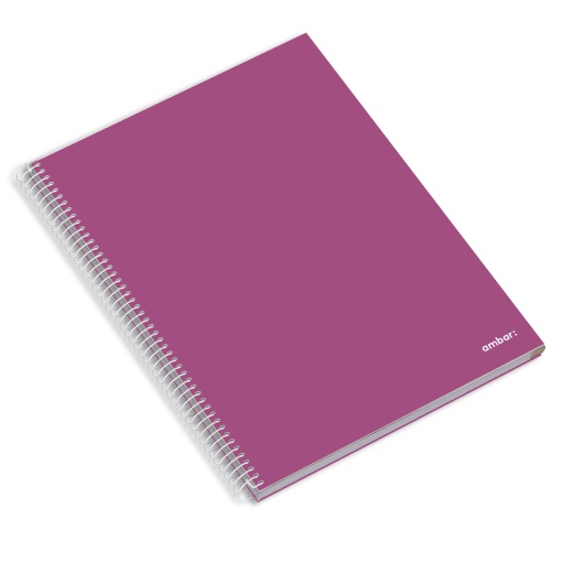 Caderno A4 Capa Dura Espiral AMBAR School Disciplinas 120 folhas 70g Sortido