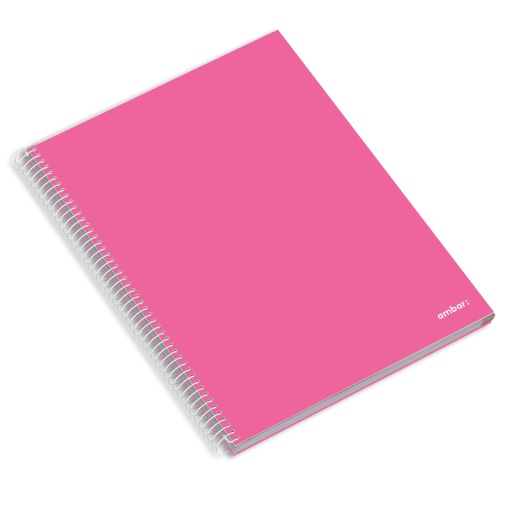 Caderno A4 Capa Dura Espiral AMBAR School Disciplinas 120 folhas 70g Sortido