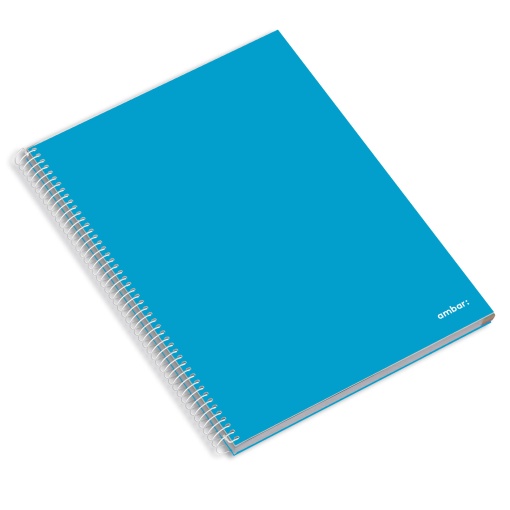 Caderno A4 Capa Dura Espiral AMBAR School Disciplinas 120 folhas 70g Sortido