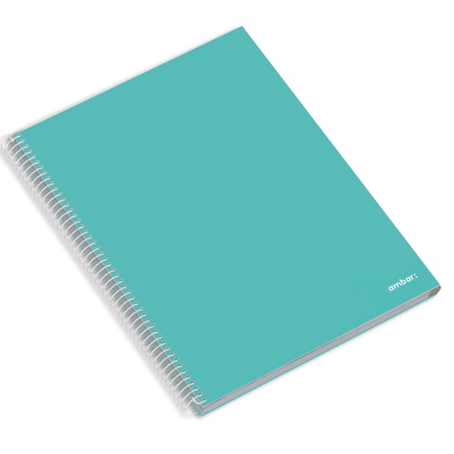 Caderno A4 Capa Dura Espiral AMBAR School Disciplinas 120 folhas 70g Sortido