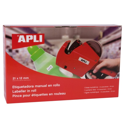 APLI label maker, 1 line, 8 digits, 21x12mm