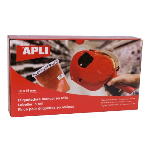 APLI label maker, 2 lines, 10 characters, 26x16mm