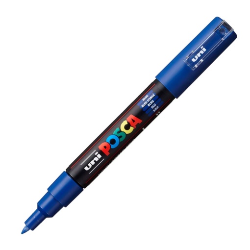 Marcador UNI Posca Pc-1m extra fino 0,7mm azul 33