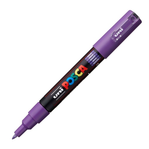 Marcador UNI Posca Pc-1m extra fino 0,7mm violeta 12