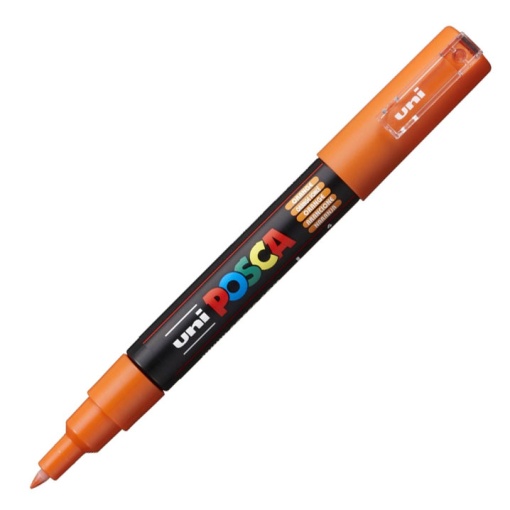 Marcador UNI Posca Pc-1m extra fino 0,7mm laranja 4