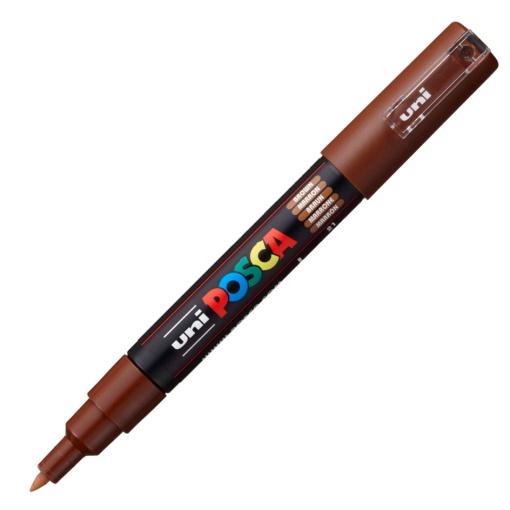 Marcador UNI Posca Pc-1m extra fino 0,7mm castanho 21