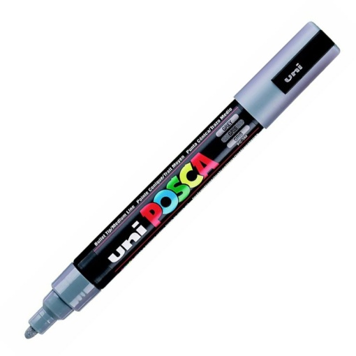 Marcador UNI Posca Pc-5m médio 1,8-2,5mm cinza 37