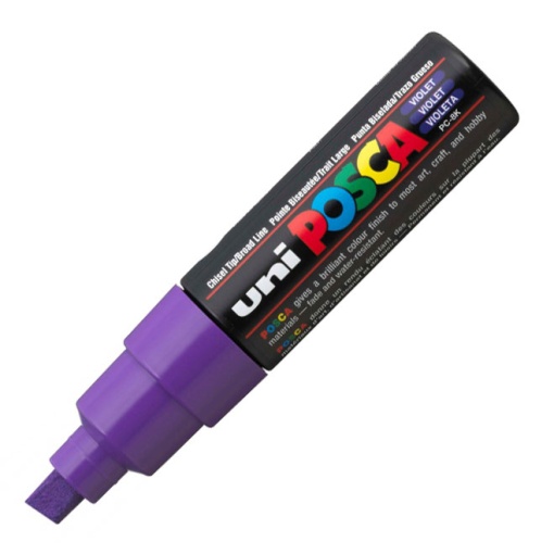 Marcador UNI Posca Pc-8k grosso 8mm violeta 12