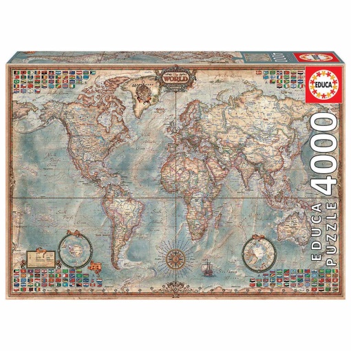 Puzzle EDUCA 4000 peças El Mundo Mapa Político