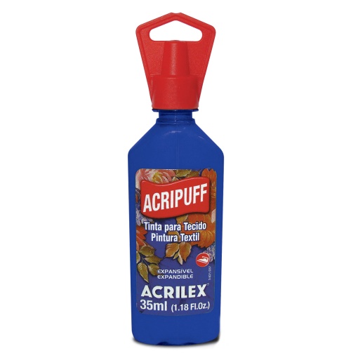 Tinta para Tecido Expansível ACRILEX Acripuff Azul Cobalto 502 35ml