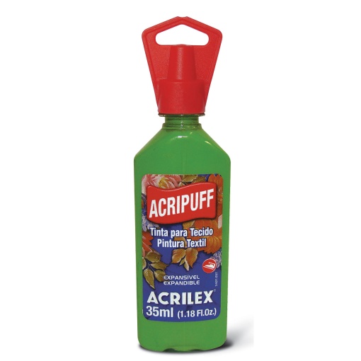 Tinta para Tecido Expansível ACRILEX Acripuff Verde Musgo 513 35ml