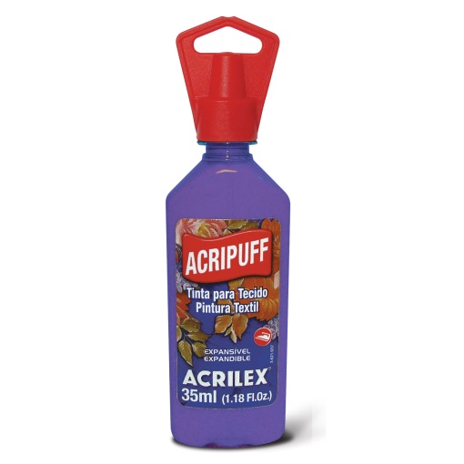Tinta para Tecido Expansível ACRILEX Acripuff Violeta Cobalto 540 35ml