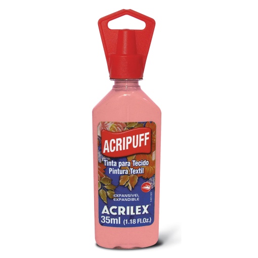 Tinta para Tecido Expansível ACRILEX Acripuff Rosa Chá 567 35ml
