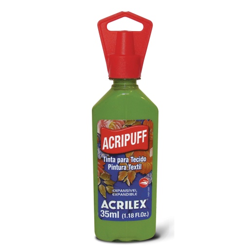 Tinta para Tecido Expansível ACRILEX Acripuff Verde Abacate 572 35ml