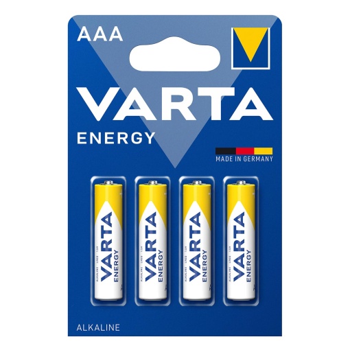 Pilha Alcalina AAA LR03 1,5V (4 unidades) VARTA Energy 4003