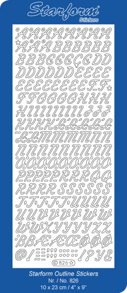 Autocolantes STARFORM Letras Dourado