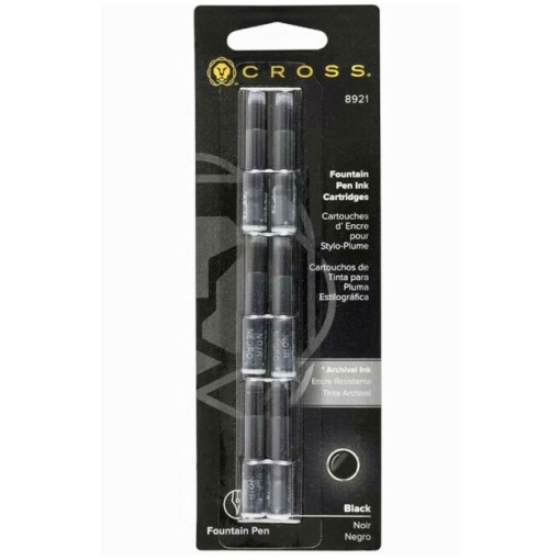 Recarga para Caneta CROSS Preto com 6