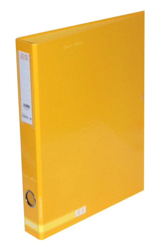 Pasta de Arquivo ANCOR Classic Stripes Lisa A4 Comercial lombada de 47mm 2 Argolas Amarelo