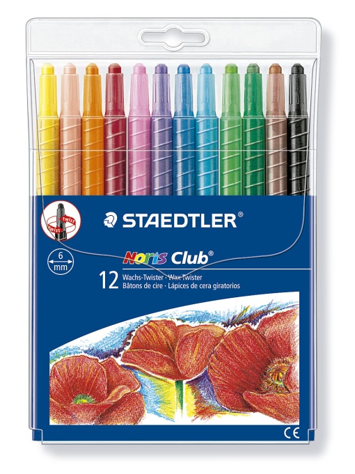 Lápis de Cera STAEDTLER Noris Club com 12 (giratórios)
