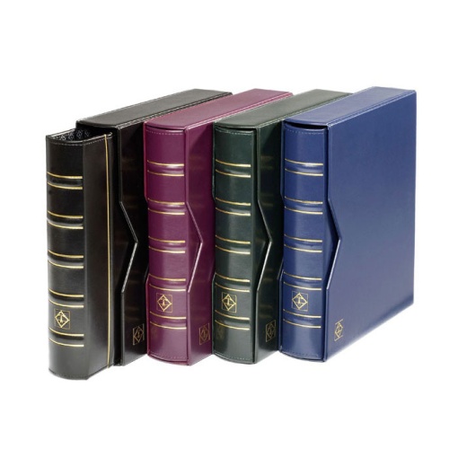 Capa para bolsas de coleção LEUCHTTURM Optima Classic para 60 bolsas preto com caixa
