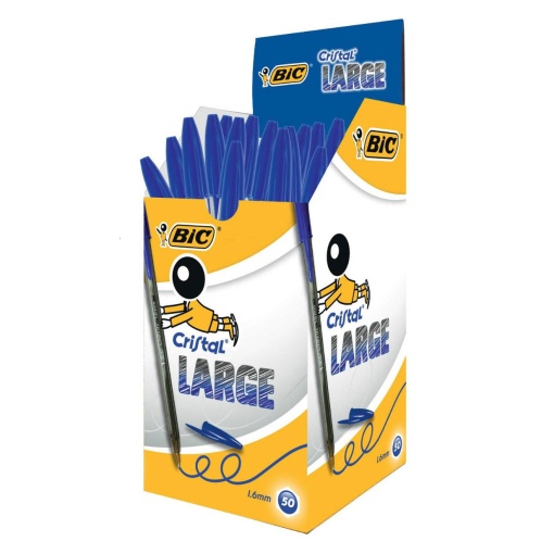 BIC Cristal large 1.6mm blue ballpoint pen