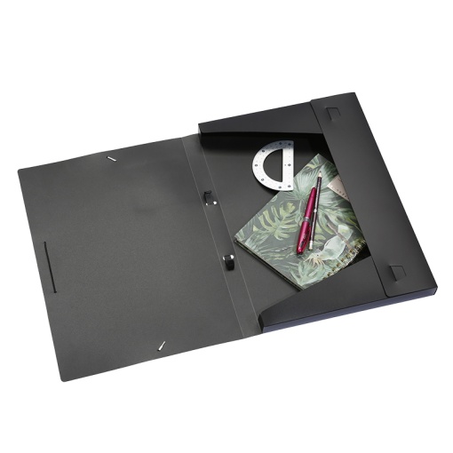 A3 elastic folder VIQUEL Creativ' Gallery 30mm spine black with handle