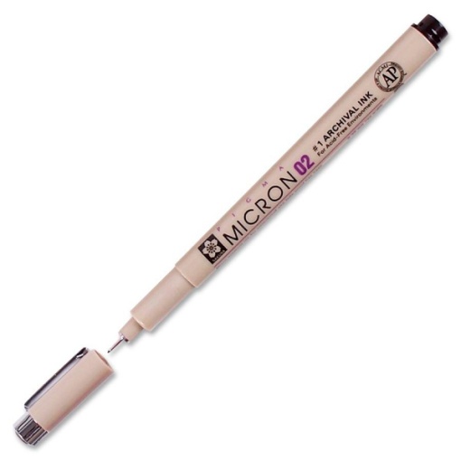 Fineliner SAKURA Pigma Micron 02 0,30mm Preto