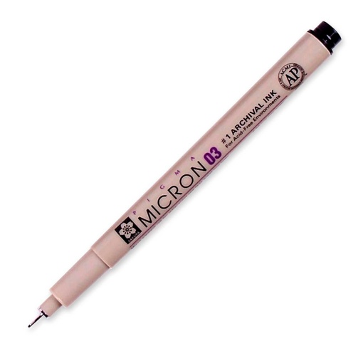 Fineliner SAKURA Pigma Micron 03 0,35mm Preto