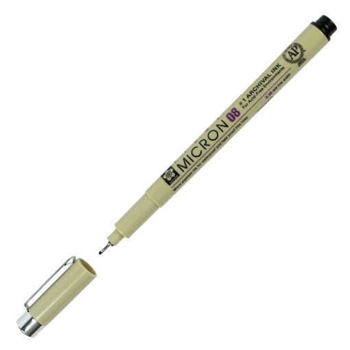 Fineliner SAKURA Pigma Micron 08 0,5mm Preto