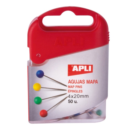 Alfinetes de sinalização 4 cores APLI com 50 unidades