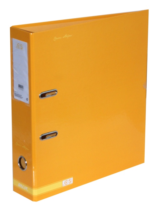 Pasta de Arquivo ANCOR Classic Stripes Lisa A4 Comercial lombada de 80mm 2 Argolas Amarelo