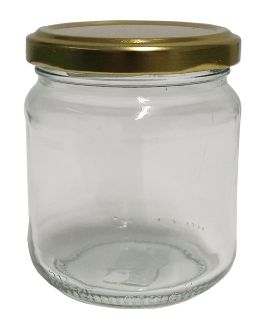 Frasco de Vidro 212ml com tampa metal