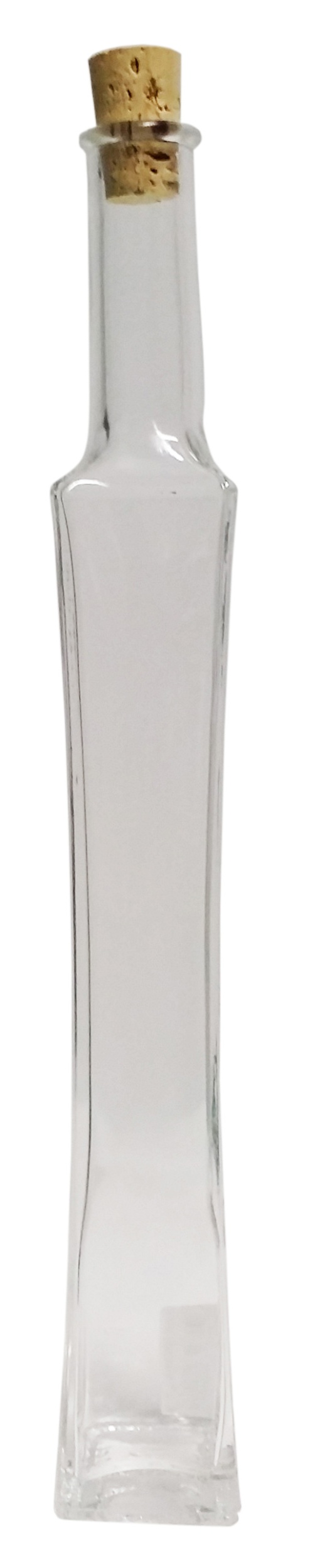 Garrafa de vidro esmeralda 200ml com rolha