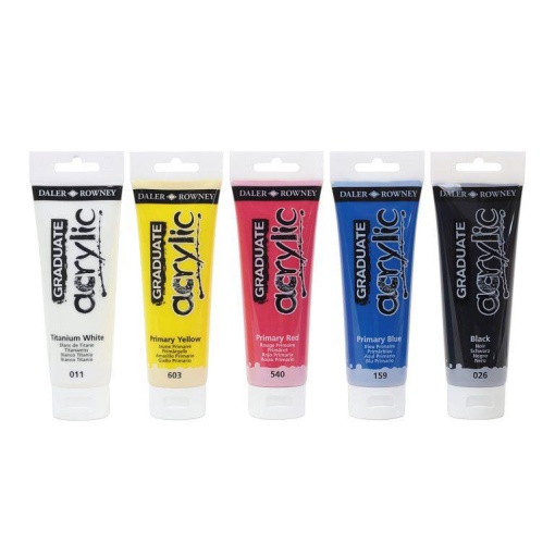 Tinta acrílica Daler-Rowney Graduate 5 cores 5x120ml