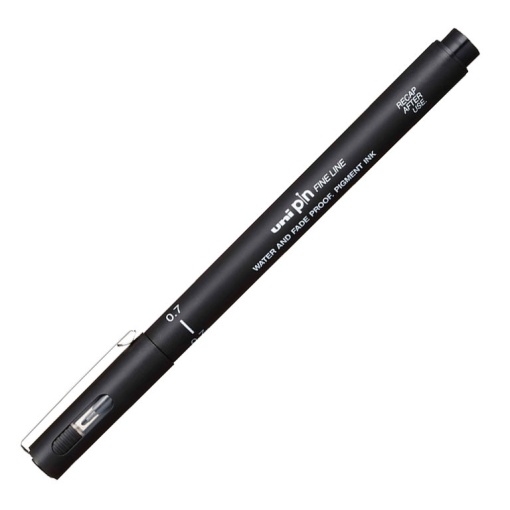 Fineliner UNI Pin Pigment 0,7mm Preto 200