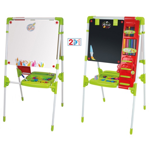Quadro Duplo Magnético/Ardósia Extensível com Acessórios CHICOS