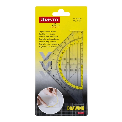 Esquadro Geométrico ARISTO Geo Flex 45°/16cm