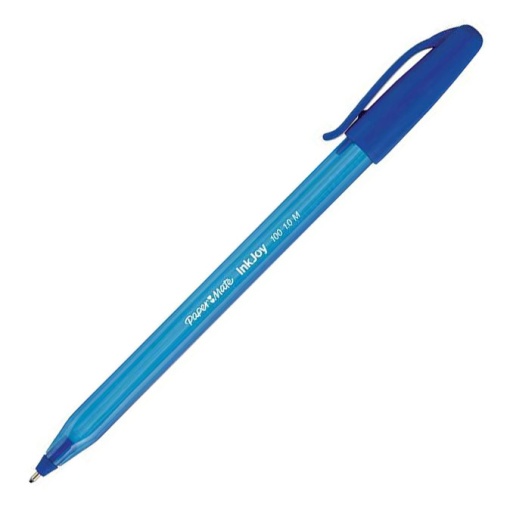 Esferográfica Paper Mate Inkjoy 100 Cap Azul