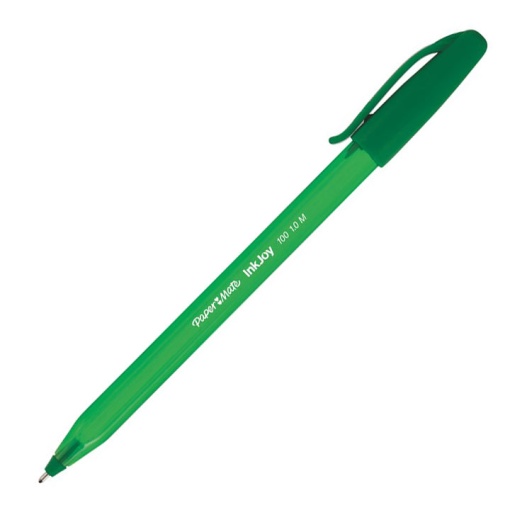 Esferográfica Paper Mate Inkjoy 100 Cap Verde