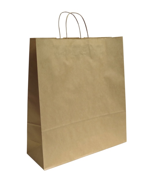 Saco de Papel Asa Torcida 36 Kraft Castanho 45x15x49cm