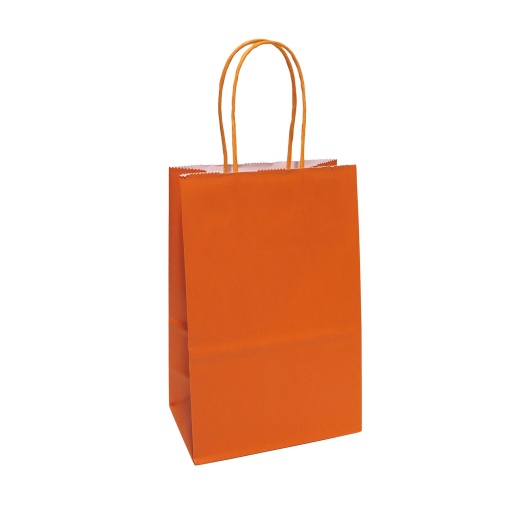 Saco de Papel Asa Torcida 138 Laranja 14x8,5x21,5cm