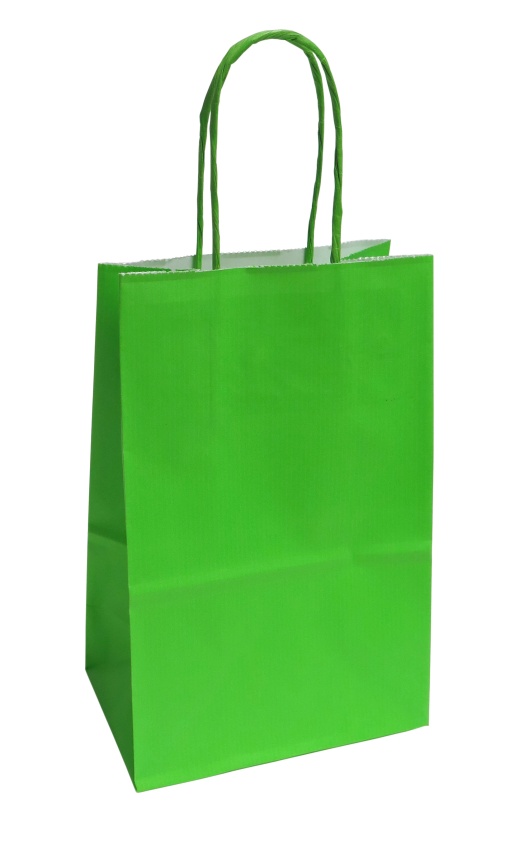 Saco de Papel Asa Torcida 139 Verde Alface 14x8,5x21,5cm